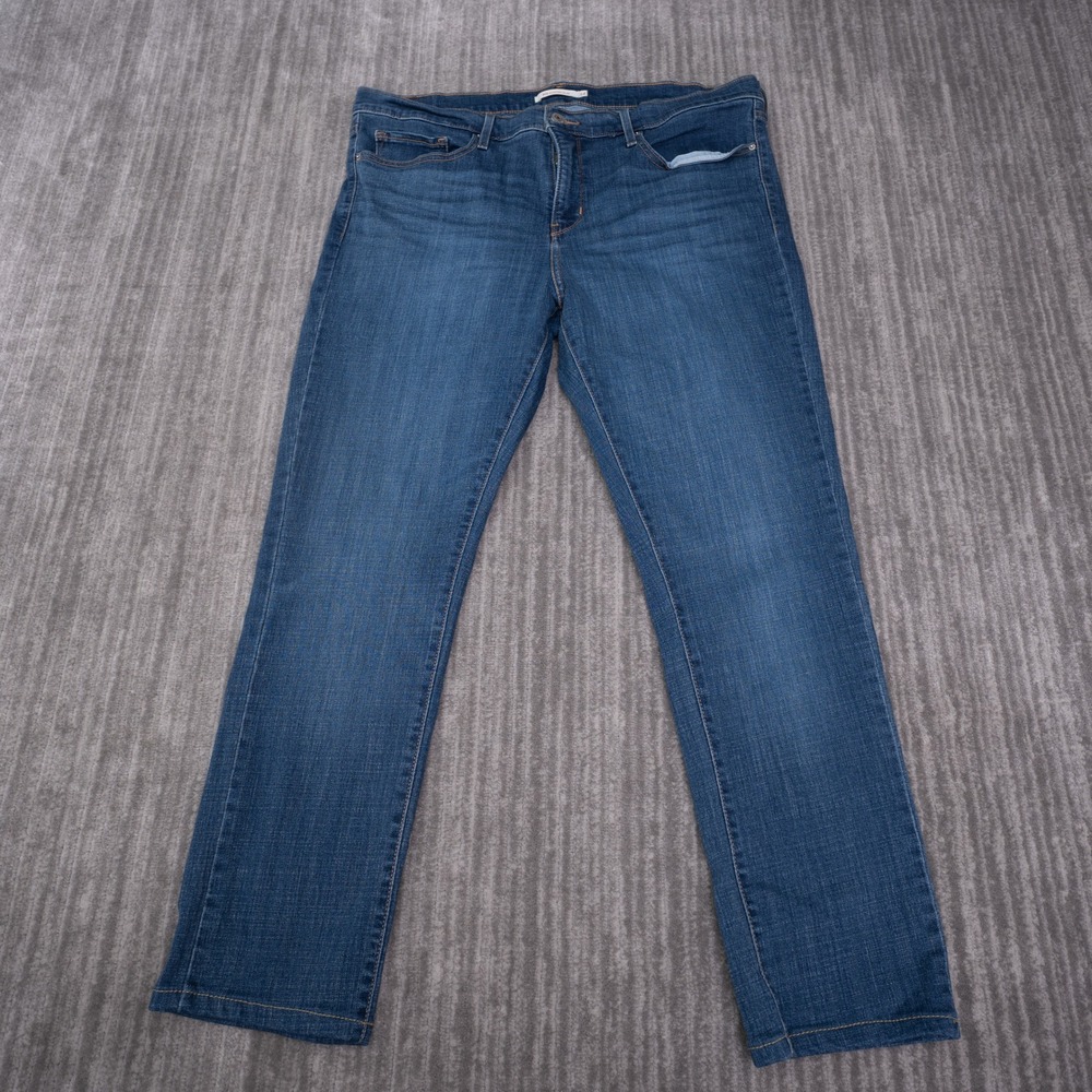 Levi's 312 Shaping Slim Jeans Women 34 Fit 37 Blue Stretch Mid Rise Denim